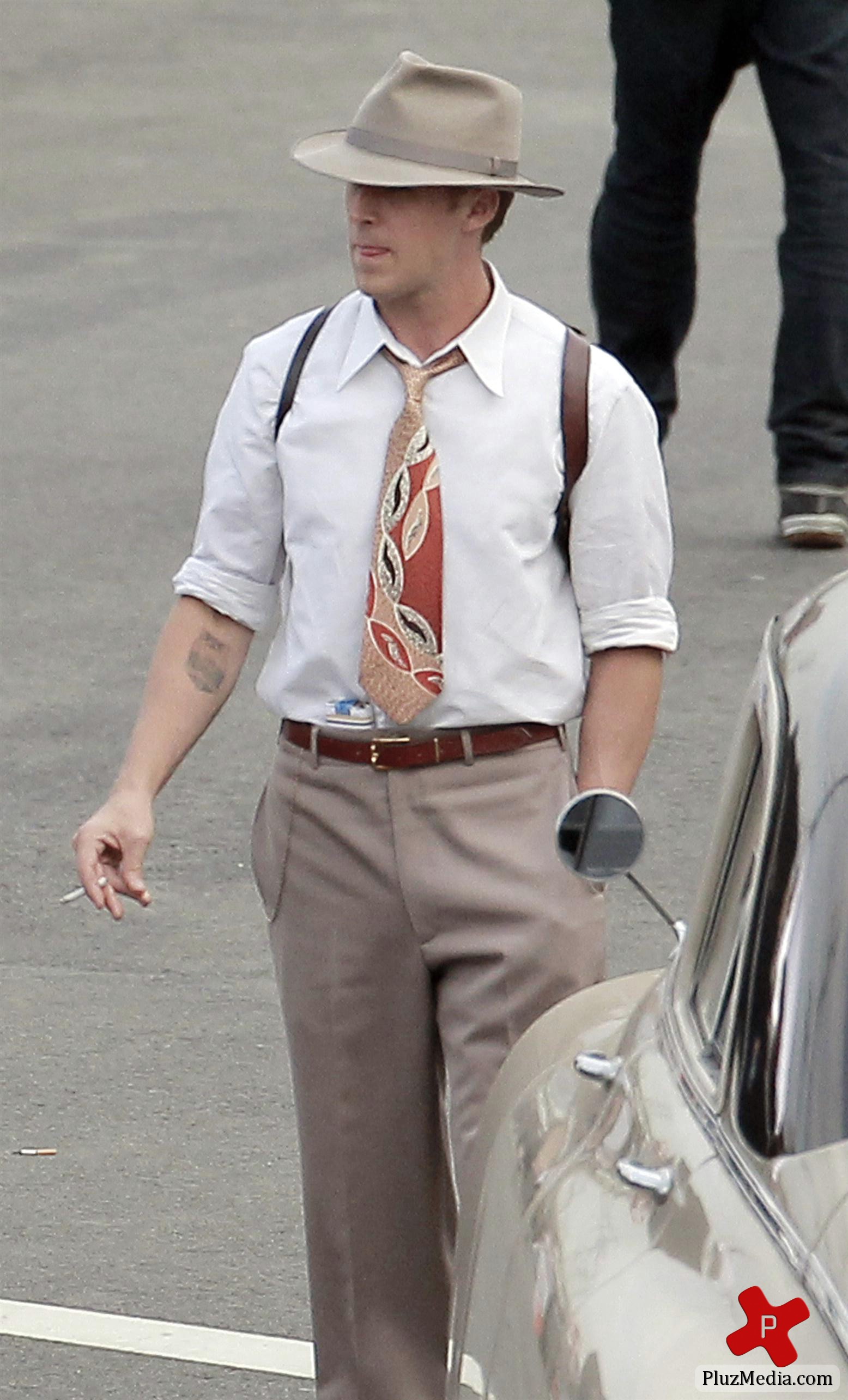 Ryan Gosling on the set of his new movie 'The Gangster Squad' photos | Picture 78993